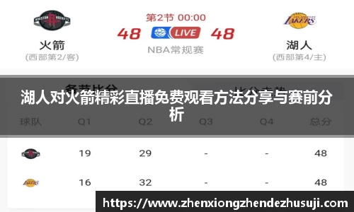 湖人对火箭精彩直播免费观看方法分享与赛前分析